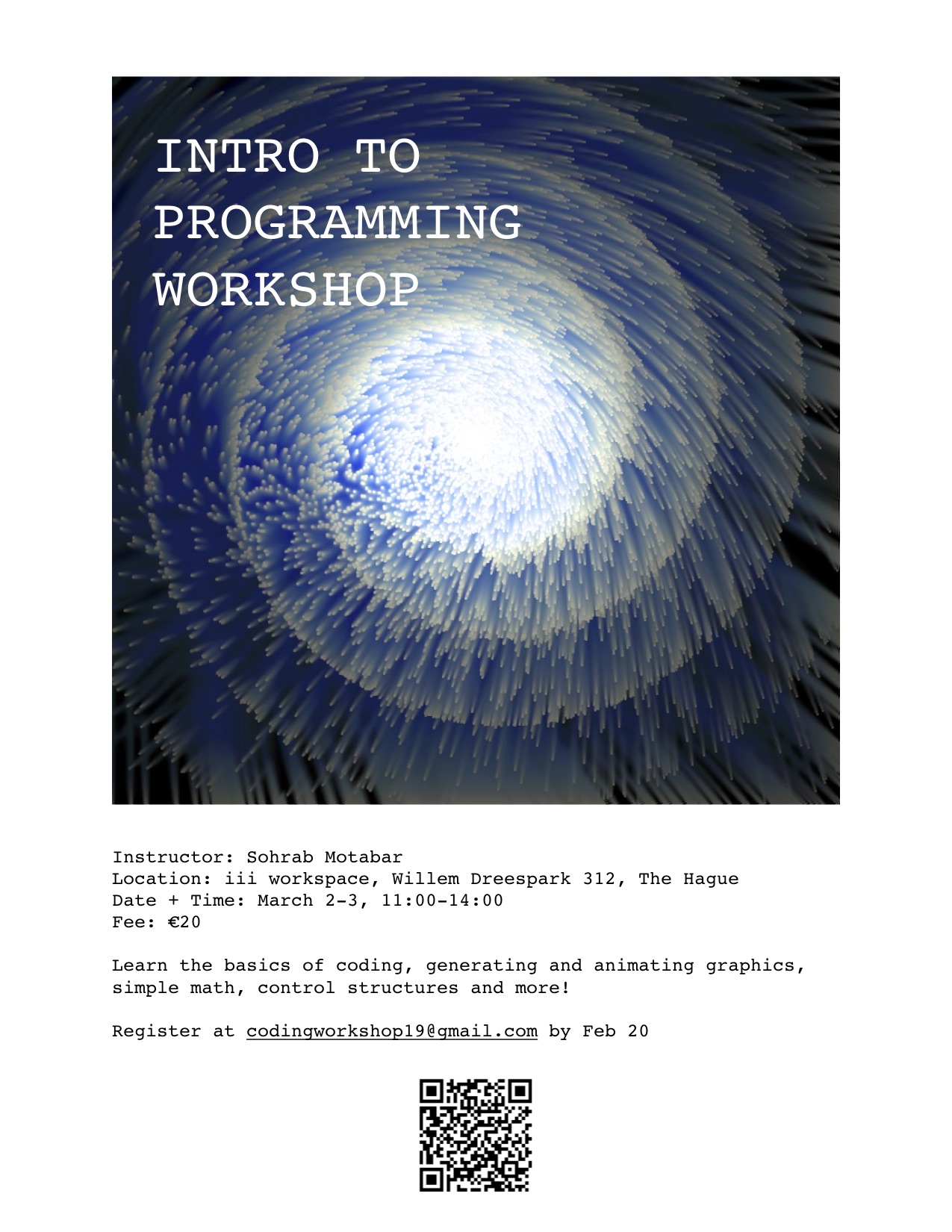intro to programming workshop poster qr v2